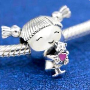 Pandora Girl with Pigtail Charm